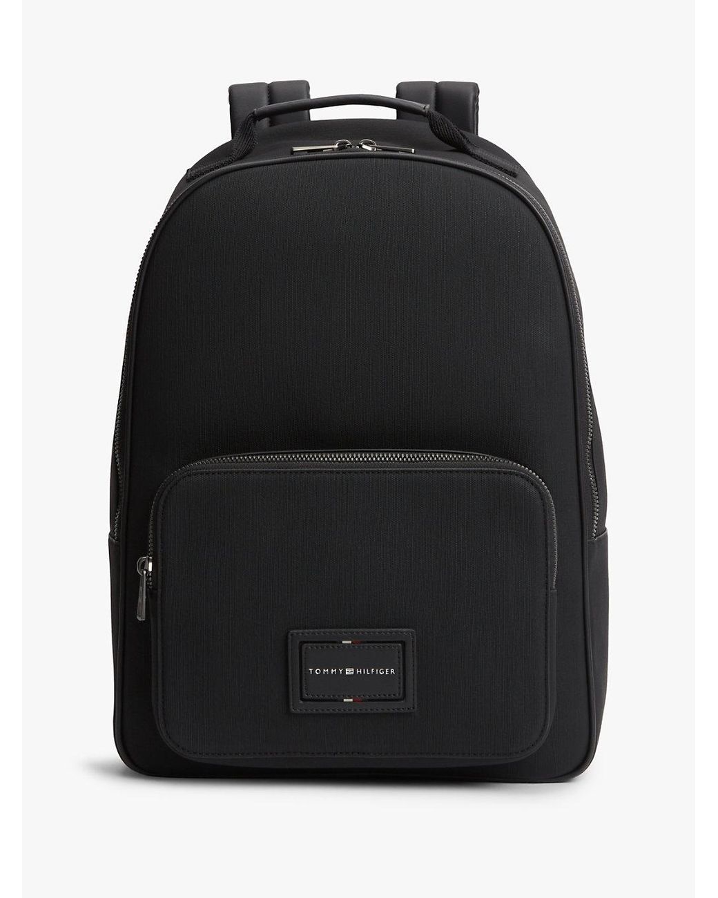 Zaino Con Patch Logo di Tommy Hilfiger in Black da Uomo