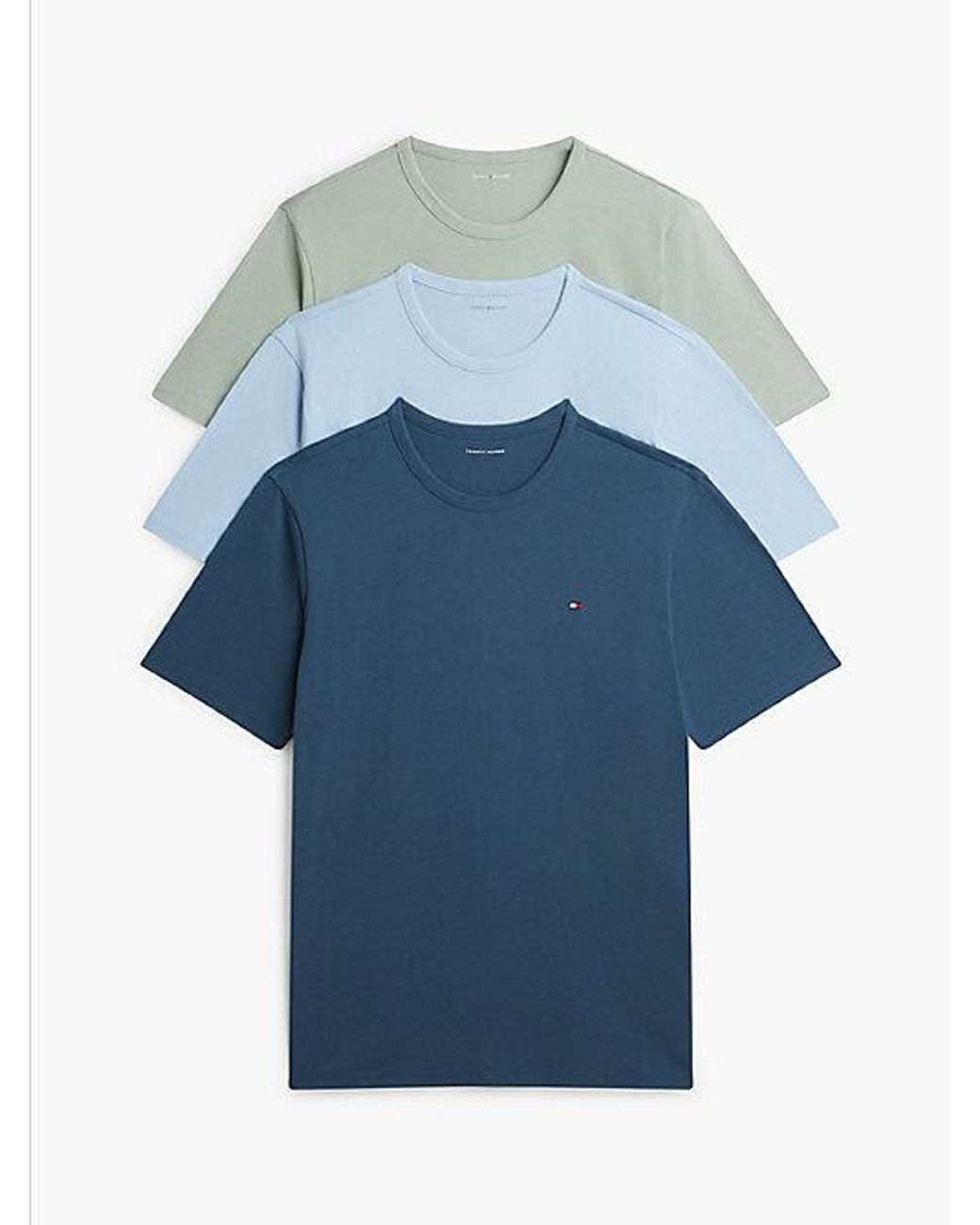 Tommy Hilfiger Blue 3 Pack Signature Jersey Lounge T-Shirts for men