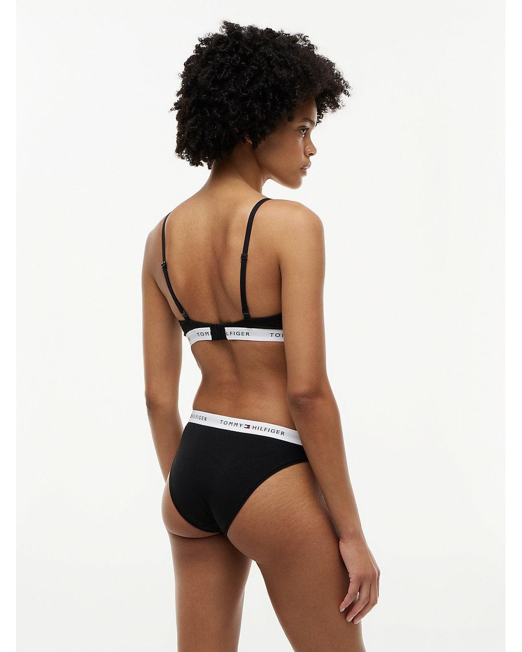 Tommy Hilfiger Black Repeat Logo Underband Push-Up Bralette