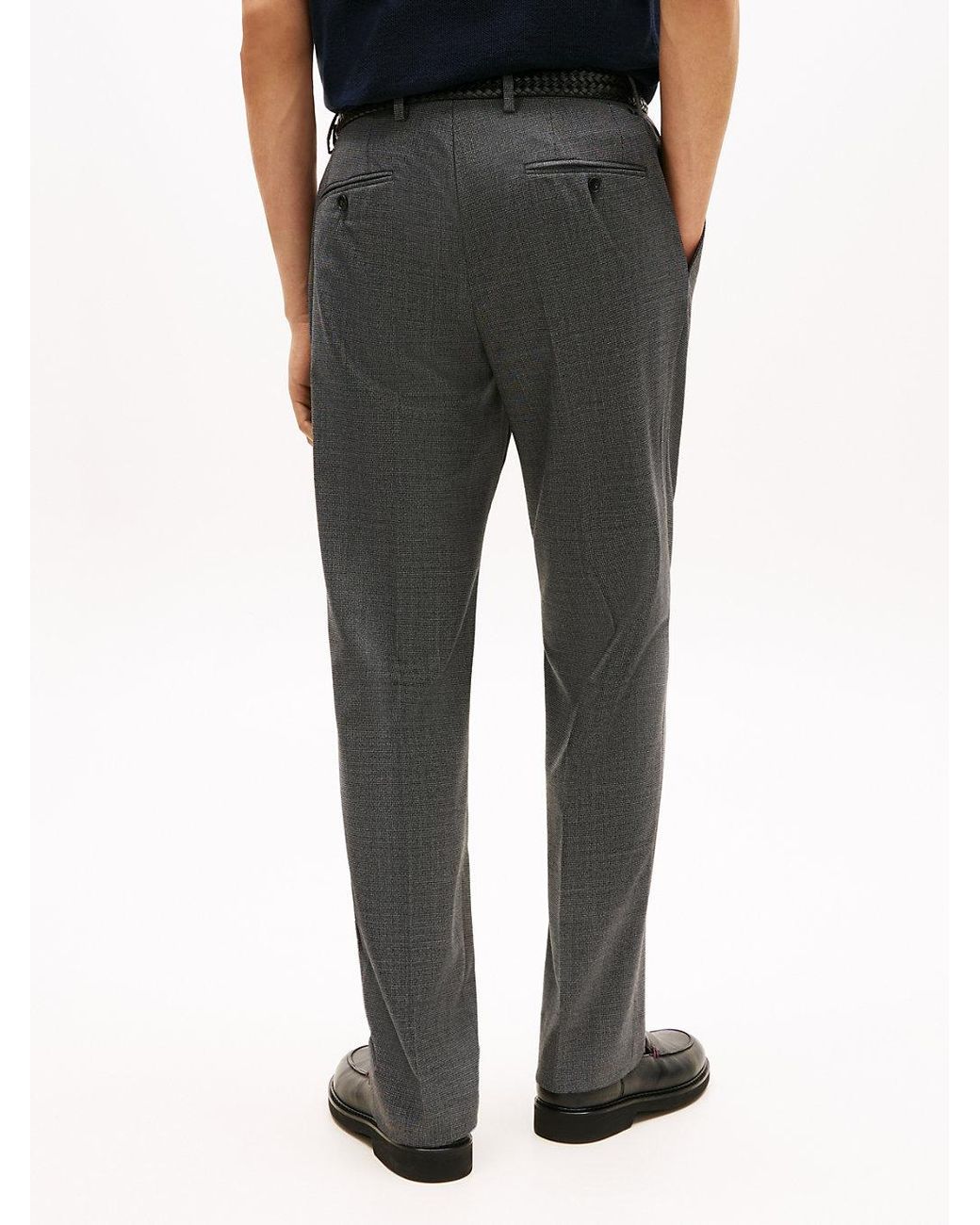 Tommy Hilfiger Gray Textured Wool Blend Suit for men