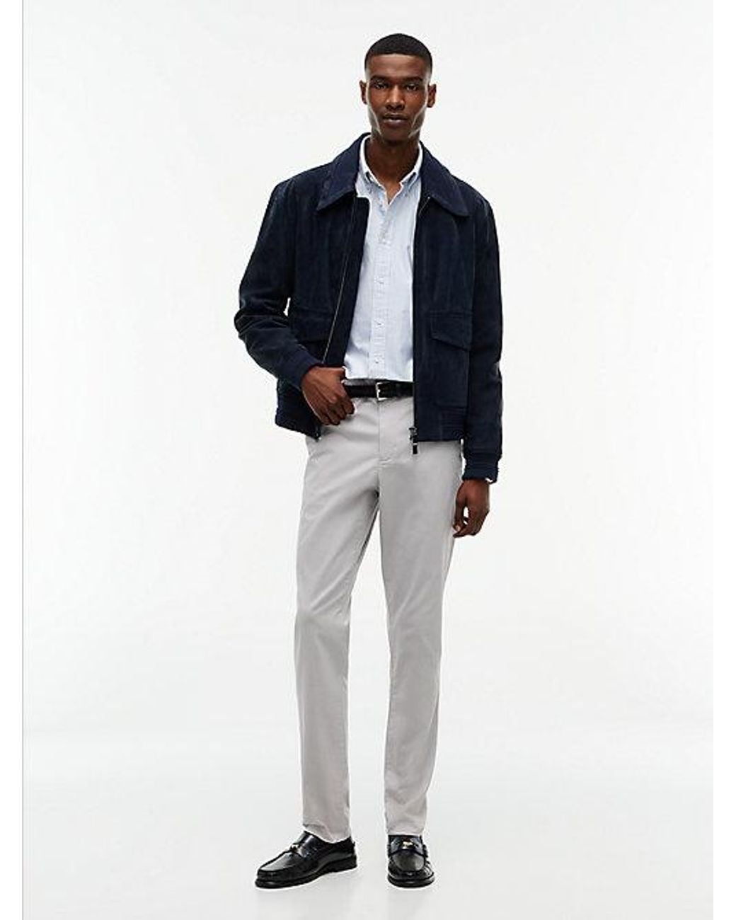 Tommy Hilfiger Gray 1985 Bleecker Slim Chinos for men