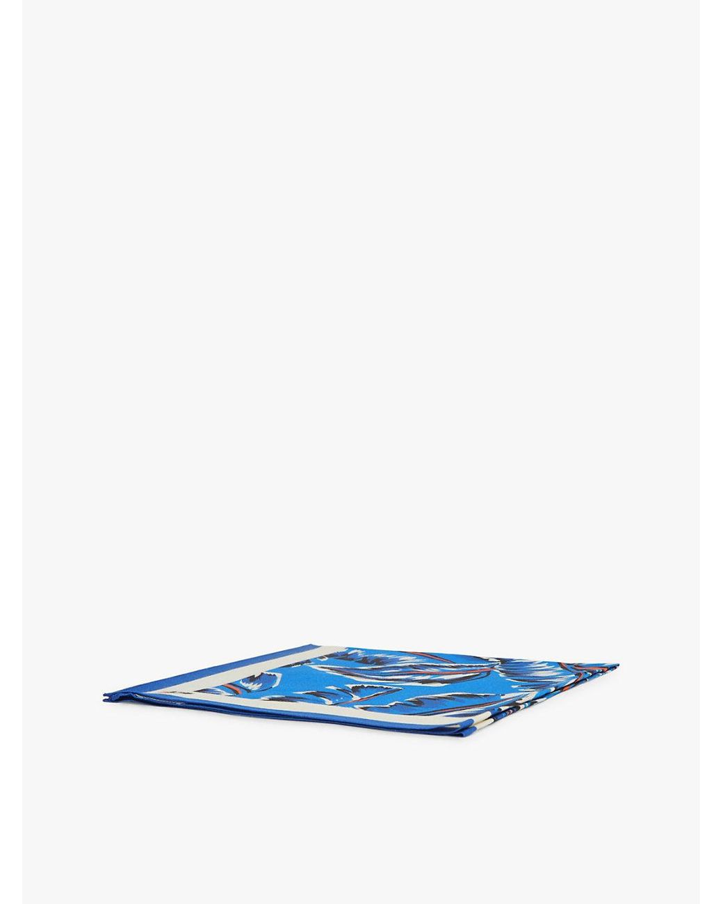 Tommy Hilfiger Blue Tropical Print Square Scarf for men