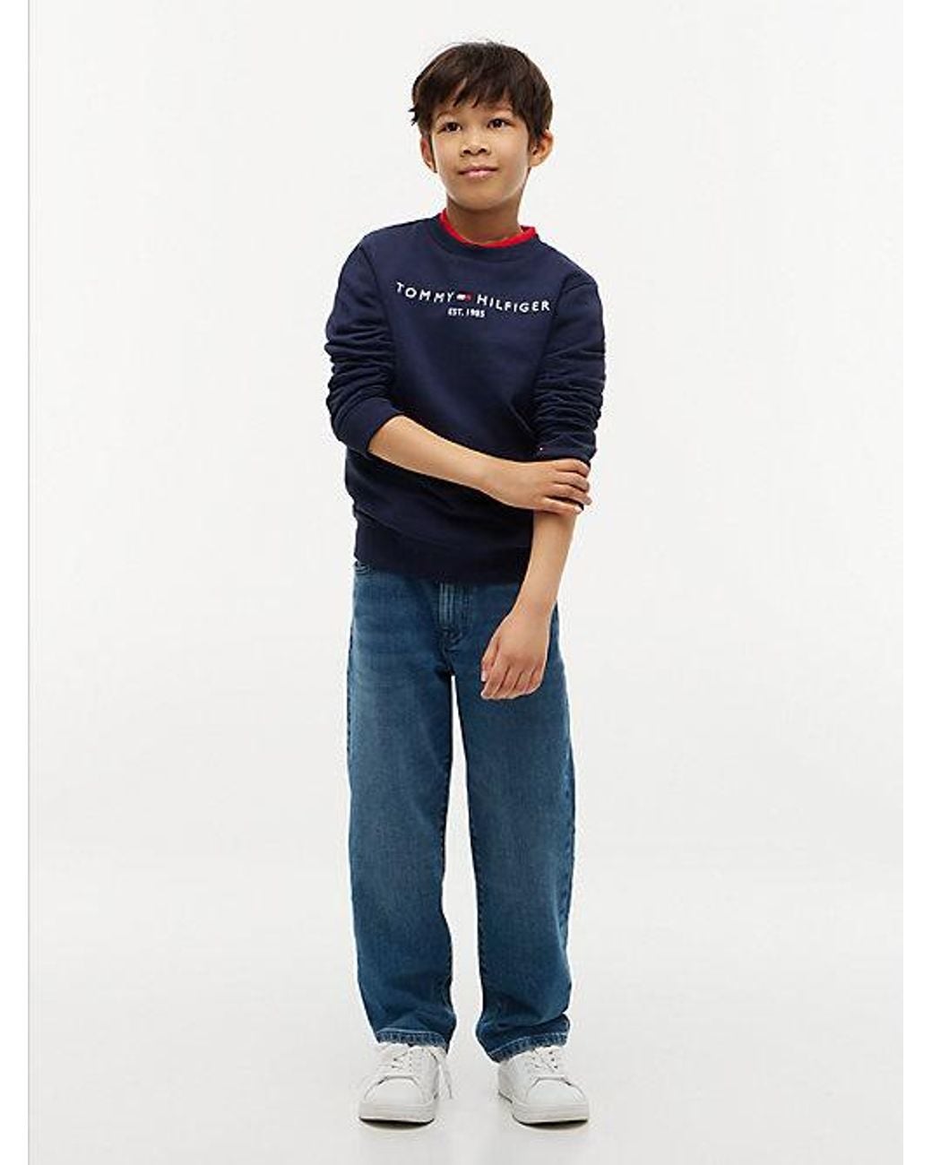 Tommy Hilfiger Blue Essential Logo Sweatshirt