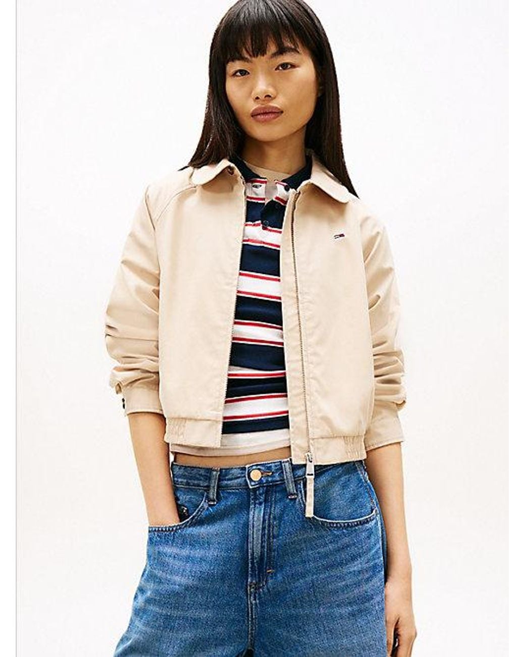 Tommy Hilfiger White Tommy Badge Water Repellent Twill Jacket