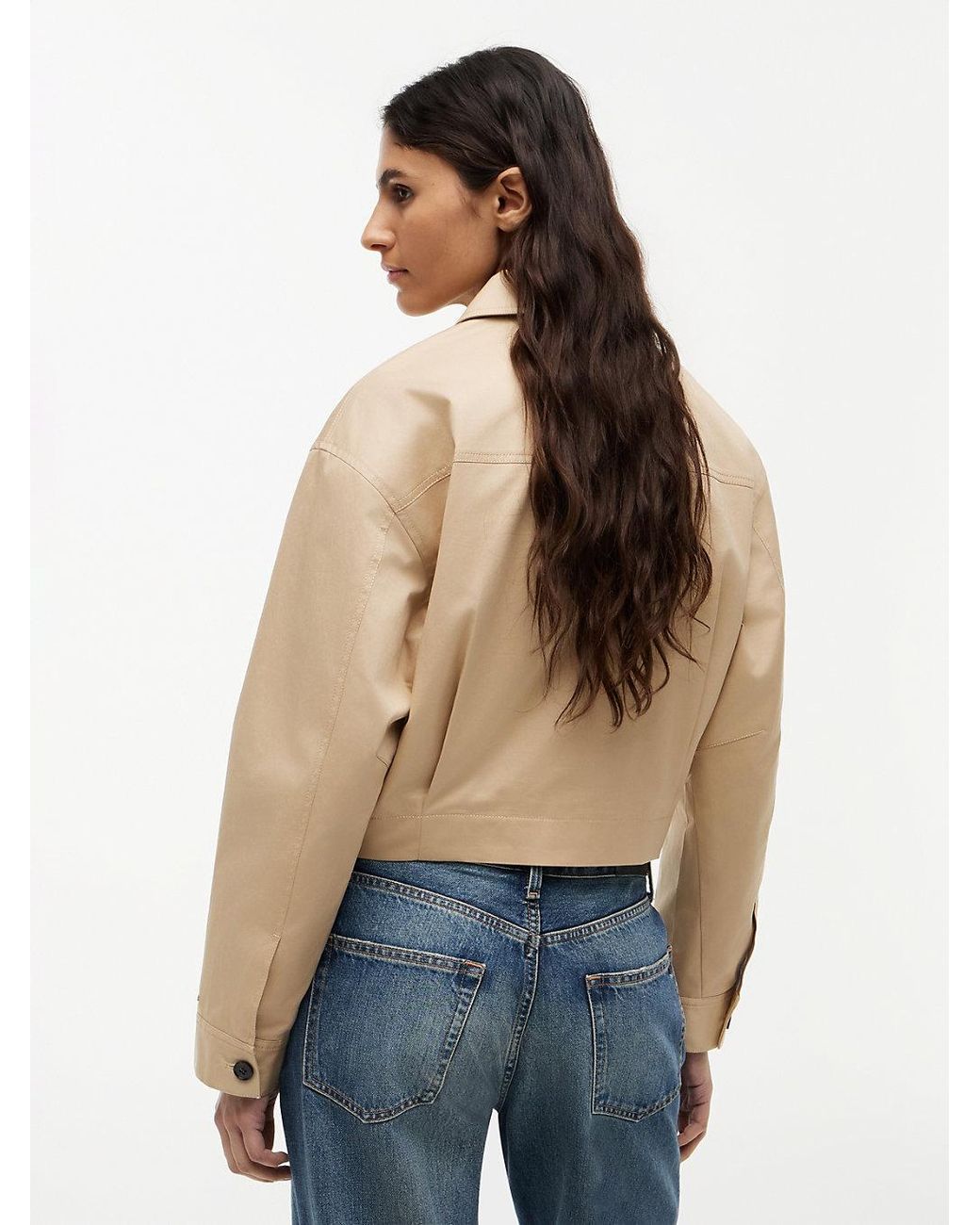 Tommy Hilfiger Blue Logo Patch Pocket Twill Short Jacket