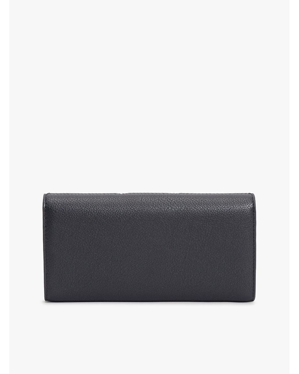 Tommy Hilfiger Gray Hilfiger Icon Signature Flap Wallet
