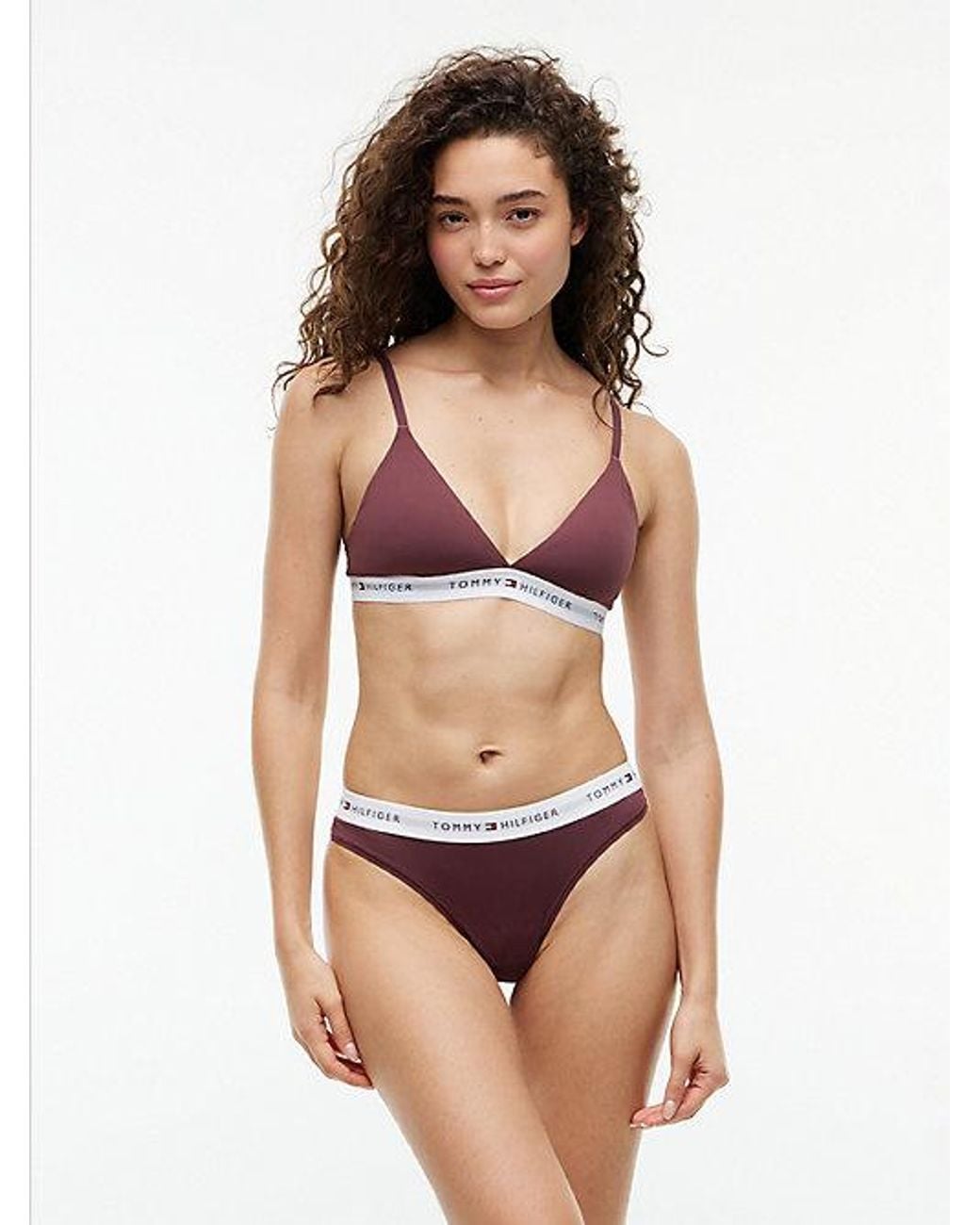 Tommy Hilfiger Multicolor Signature Logo Microfibre Triangle Bra