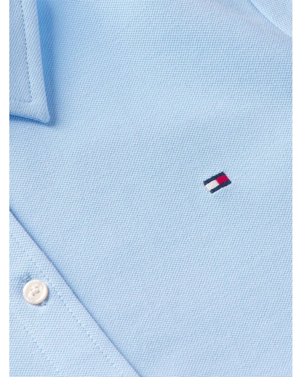 Tommy Hilfiger Blue 1985 Slim Fit Short Sleeve Shirt