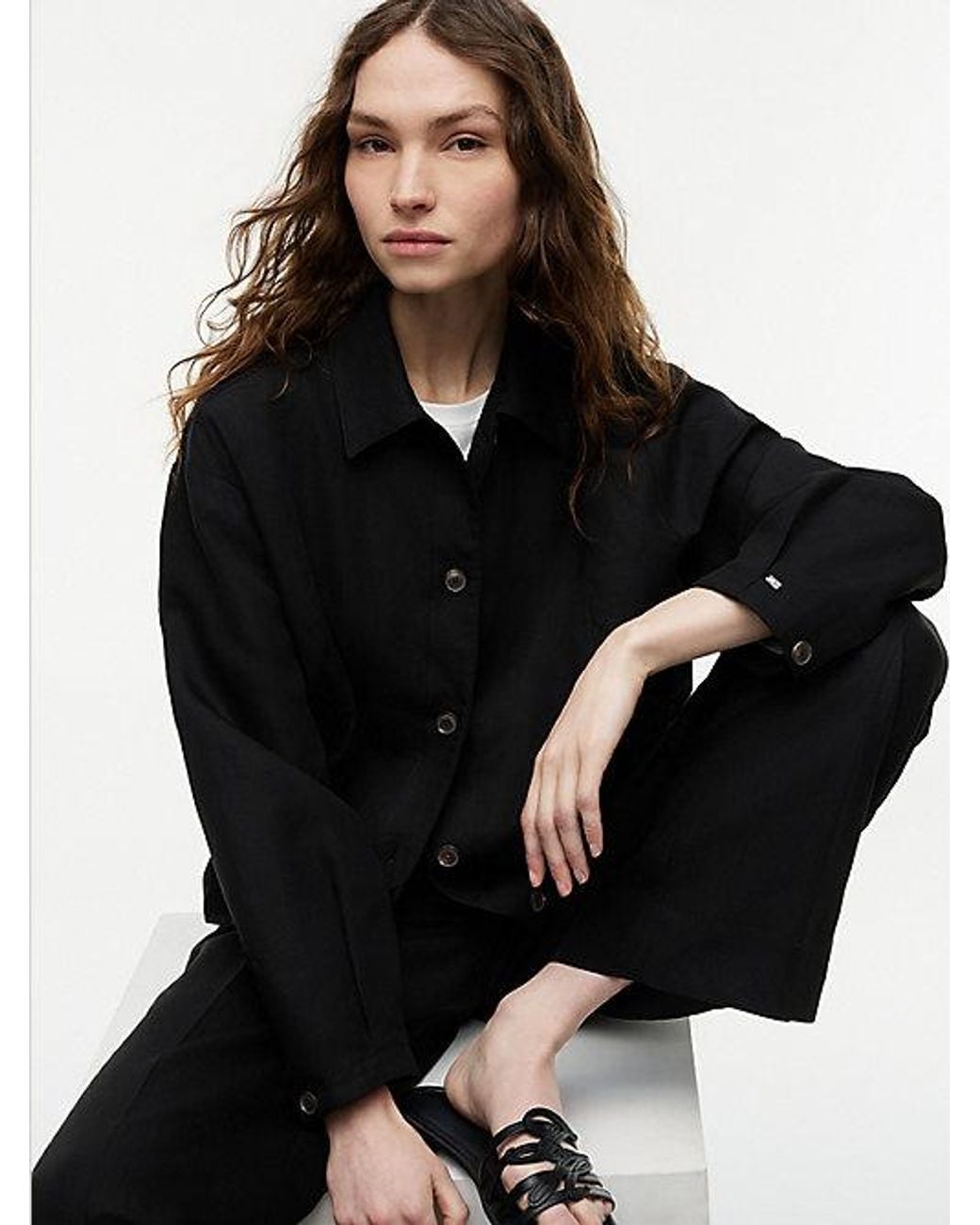 Tommy Hilfiger Black Bomber Jacket With Linen
