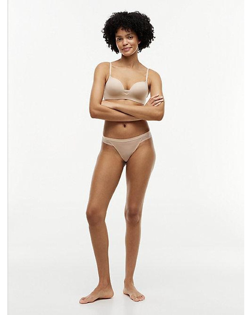 Tommy Hilfiger Pink Lace Panel Logo Thong