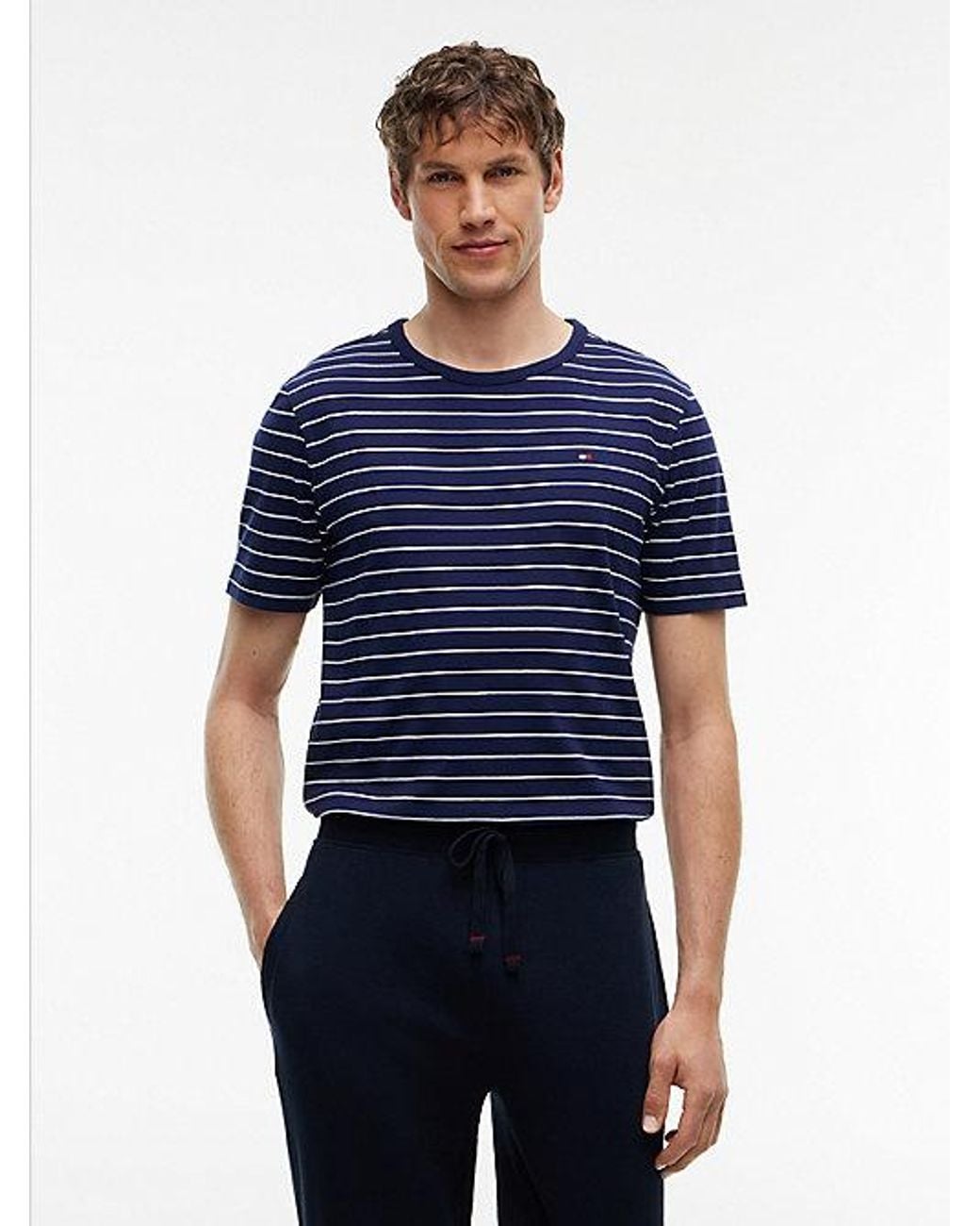 Tommy Hilfiger Blue 3 Pack Signature Jersey Lounge T-Shirts for men