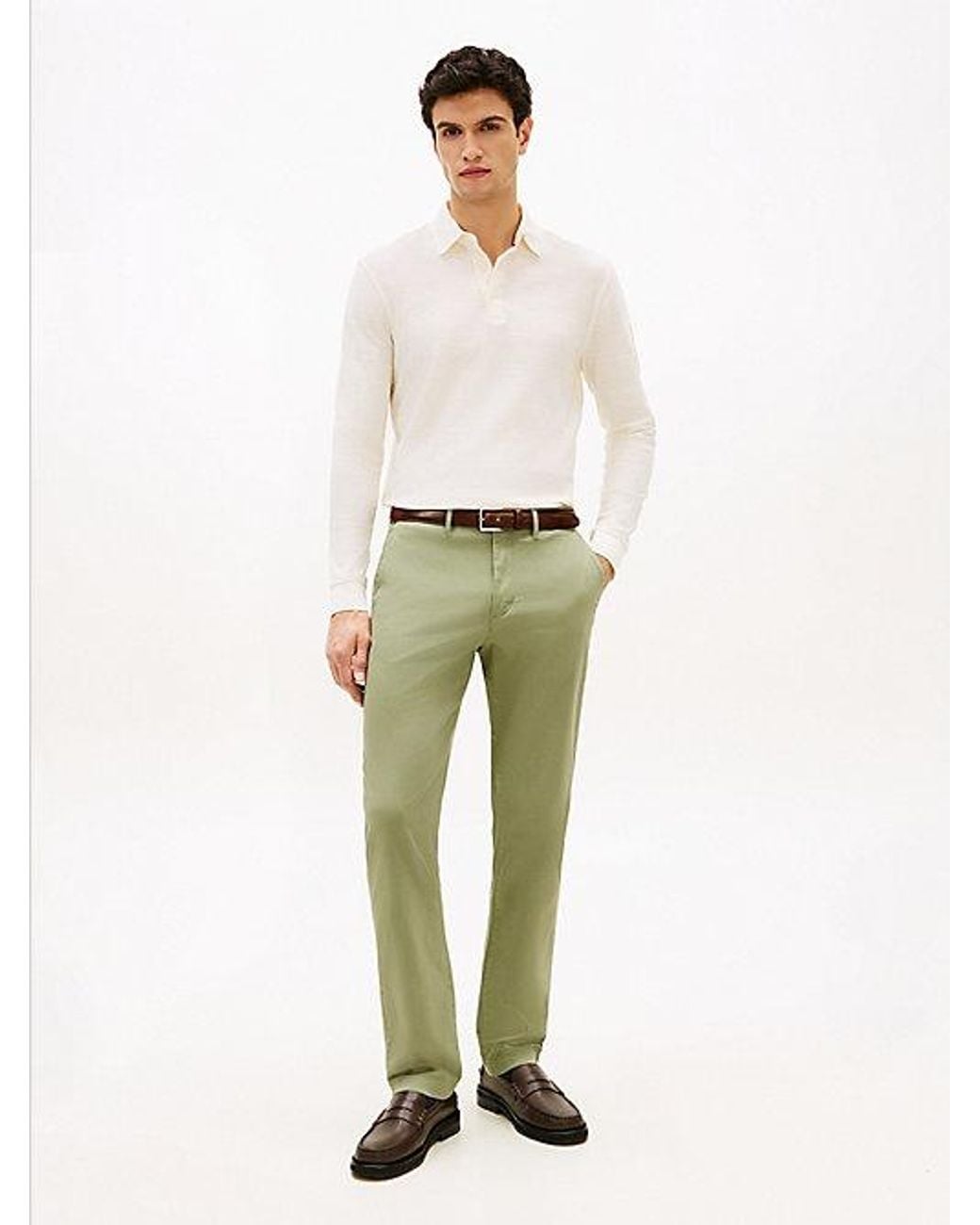 Tommy Hilfiger Natural 1985 Denton Straight Twill Chinos for men