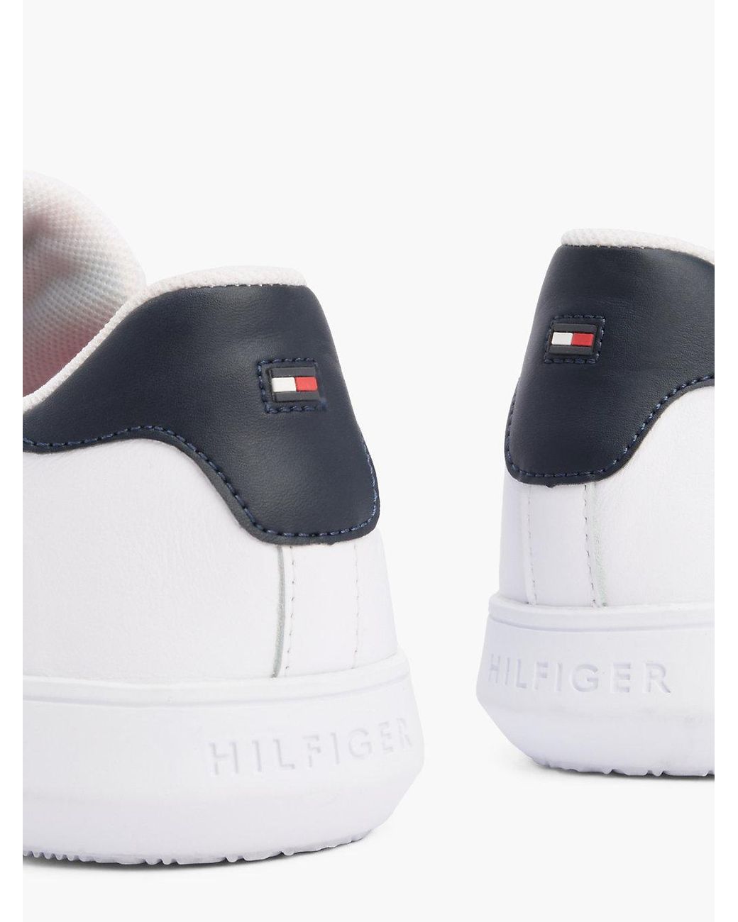Tommy Hilfiger White Essential Leather Cupsole Trainers for men