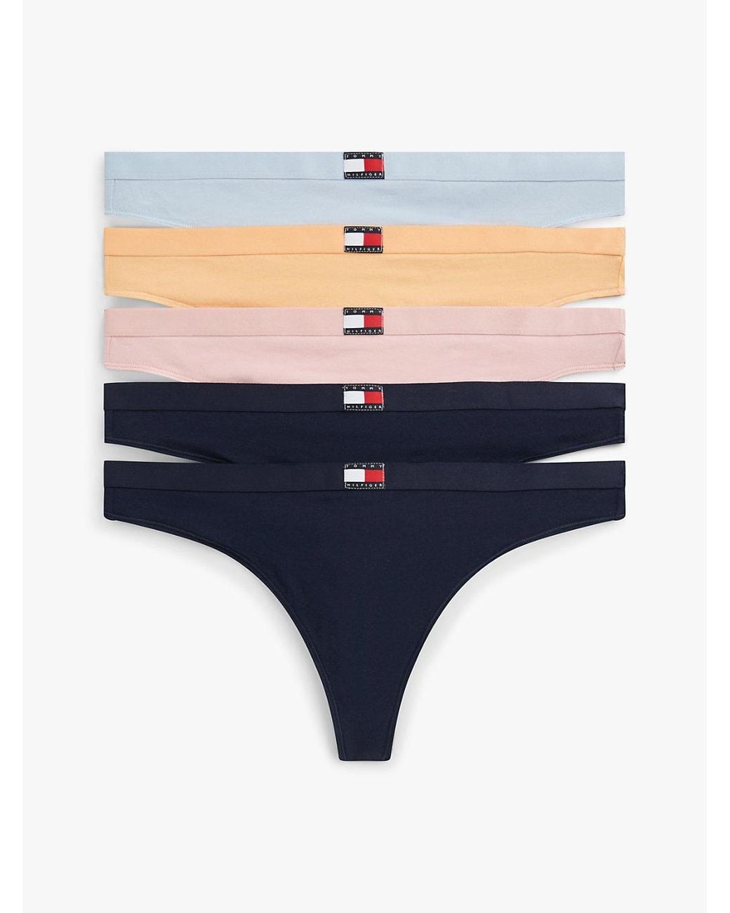 Tommy Hilfiger Blue 5-pack Heritage Logo Thongs
