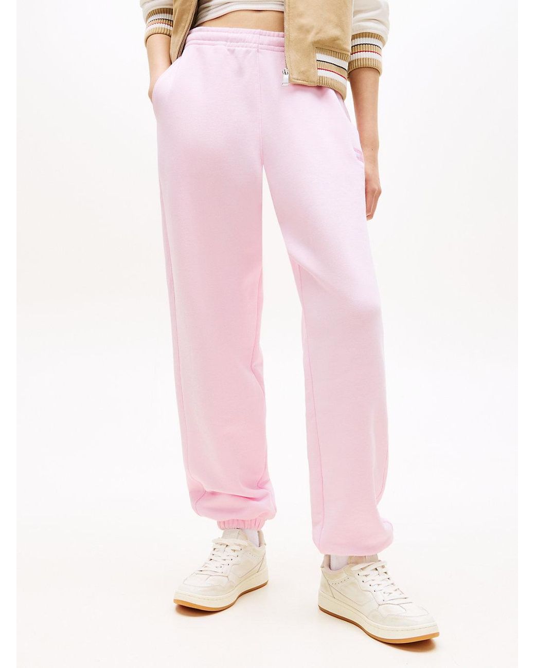 Tommy Hilfiger Pink Tommy Badge Relaxed Cuffed Leg Joggers