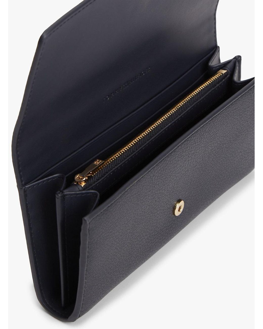 Tommy Hilfiger Gray Hilfiger Icon Signature Flap Wallet