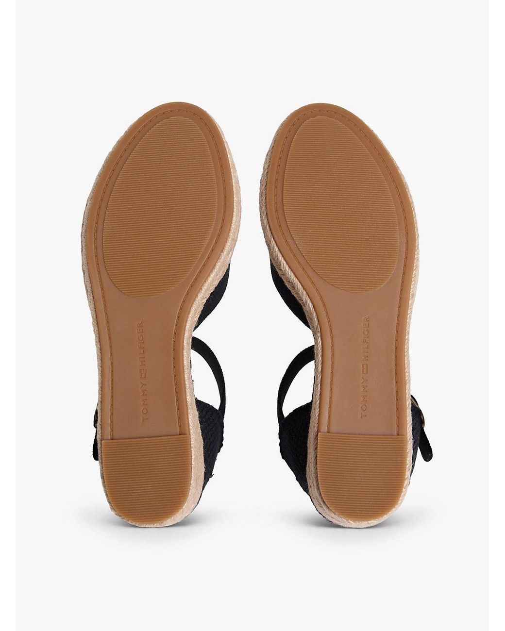 Tommy Hilfiger Blue Canvas Wedge Espadrilles