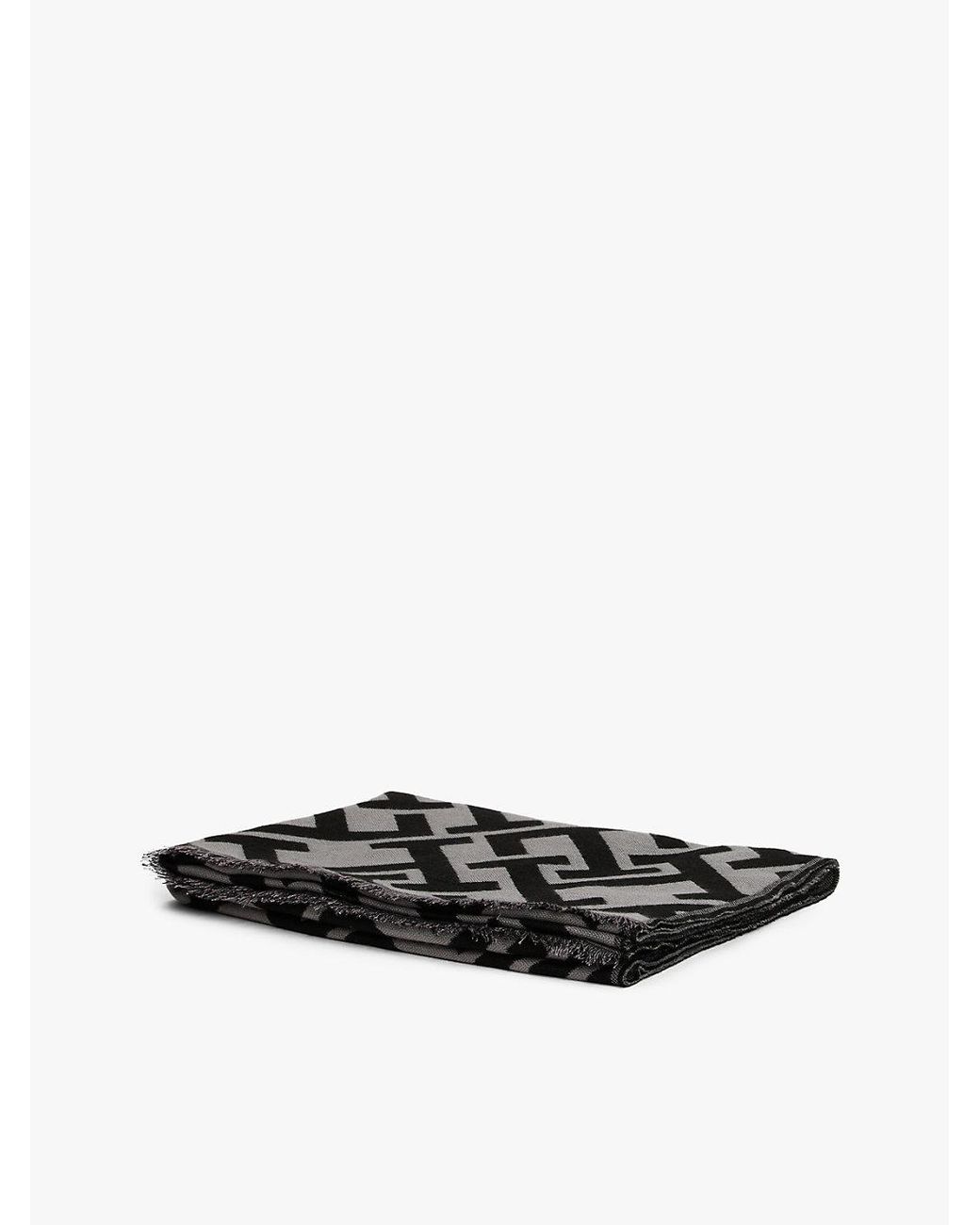 Sciarpa Th Monogram di Tommy Hilfiger in Black