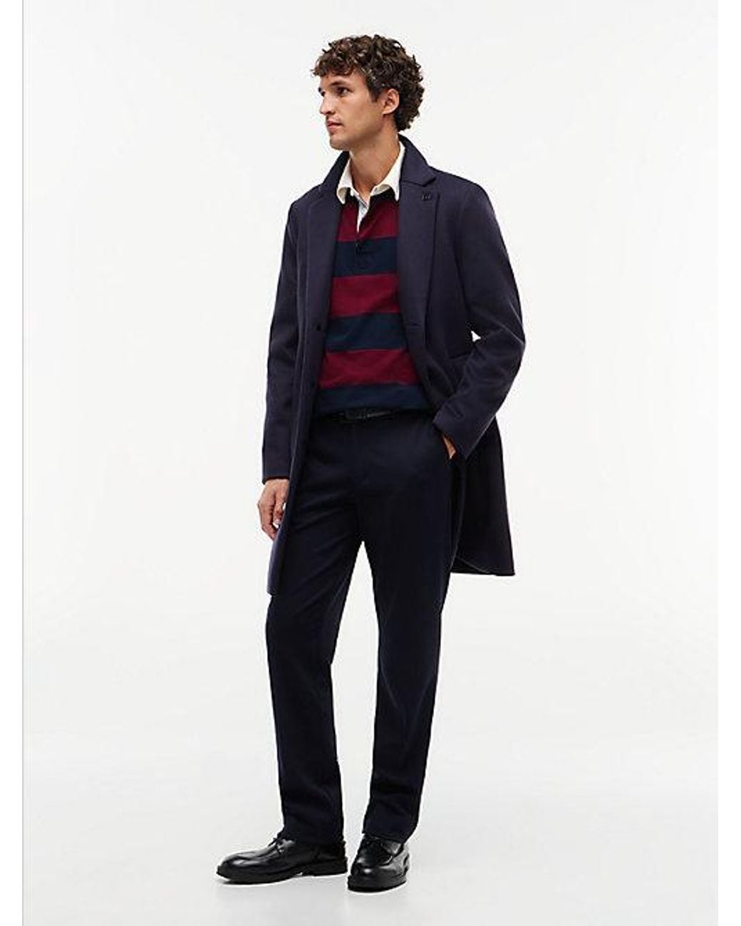 Tommy Hilfiger Red Rugby Stripe Jersey Sweatshirt for men