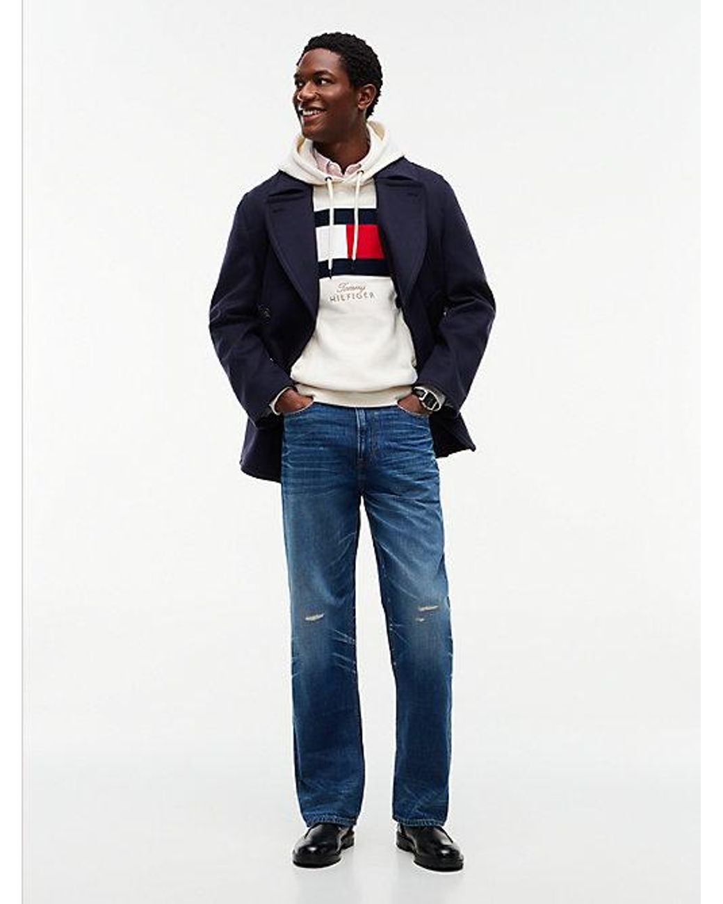 Tommy Hilfiger Blue River Relaxed Straight Leg Jeans for men