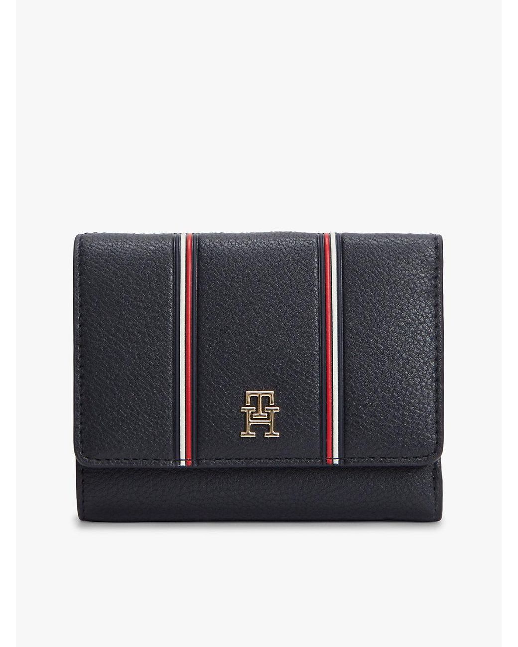 Tommy Hilfiger Black Hilfiger Icon Signature Trifold Wallet