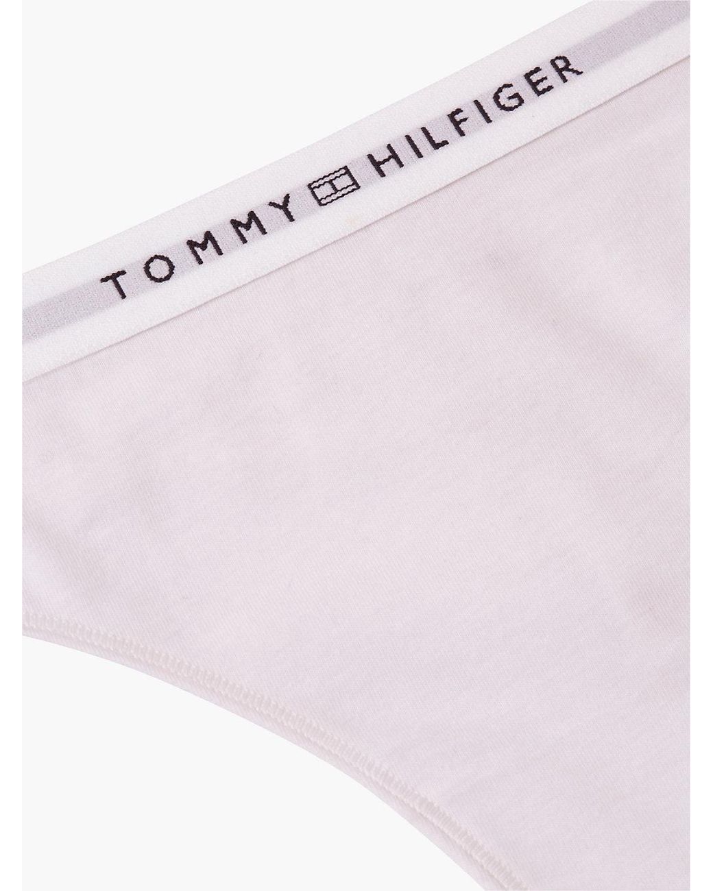 Tommy Hilfiger Blue Repeat Logo Waistband Thong