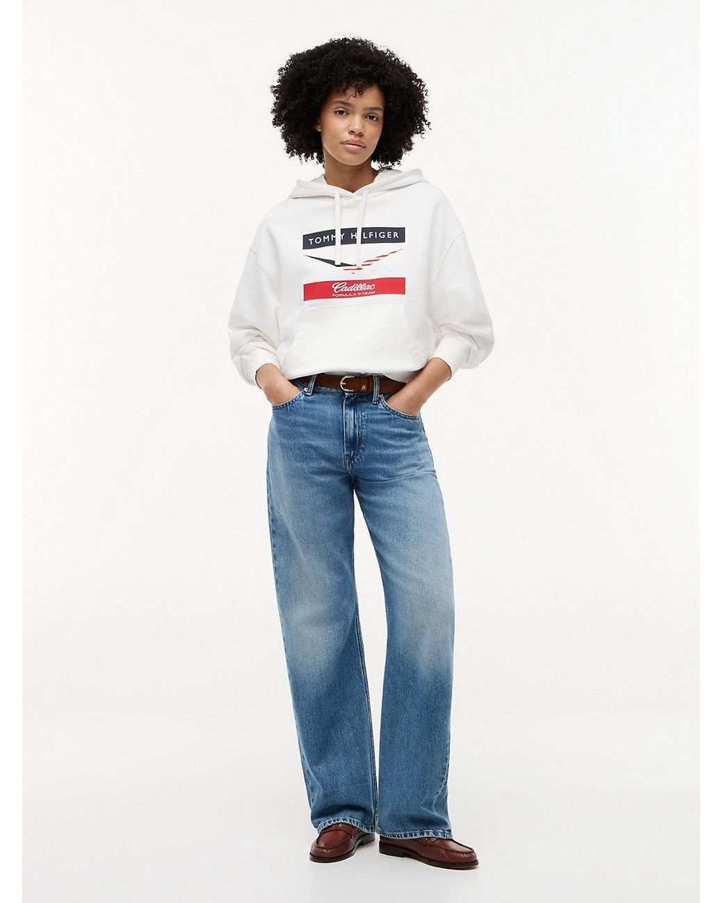 Tommy Hilfiger White Th X Cadillac Formula 1® Team Chevron Hoody