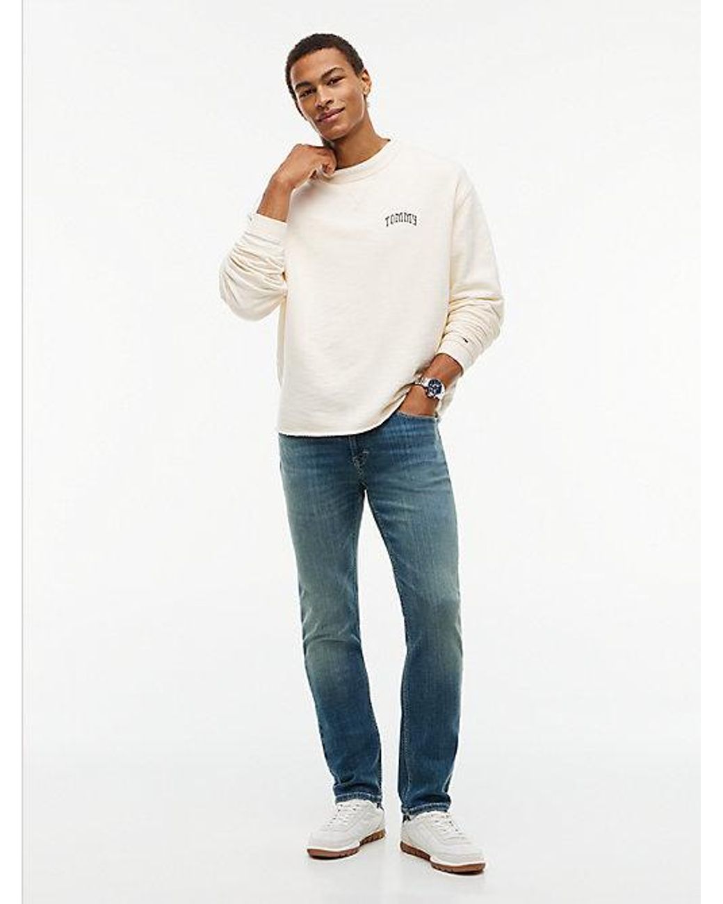 Tommy Hilfiger Blue Tommy Jeans Scanton Slim Whiskered Jeans for men