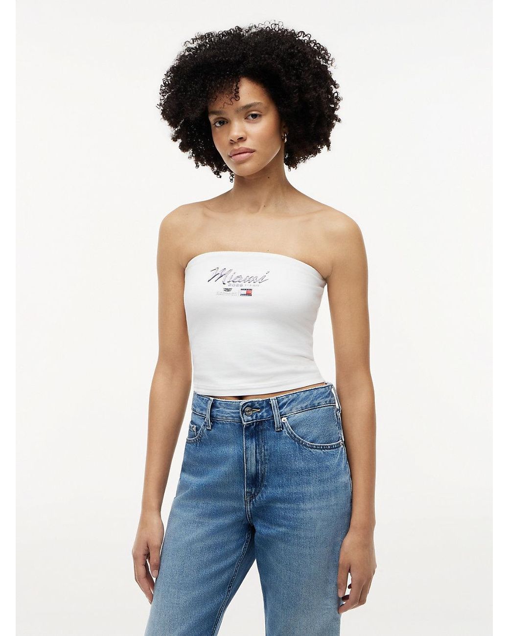 Tommy Hilfiger Blue Th X Cadillac Formula 1 Team Miami Bandeau Top
