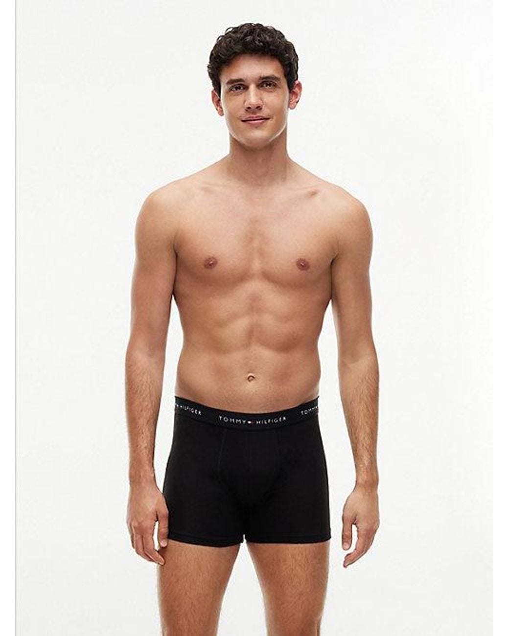 Tommy Hilfiger Black 5 Pack Signature Logo Waistband Boxer Briefs for men