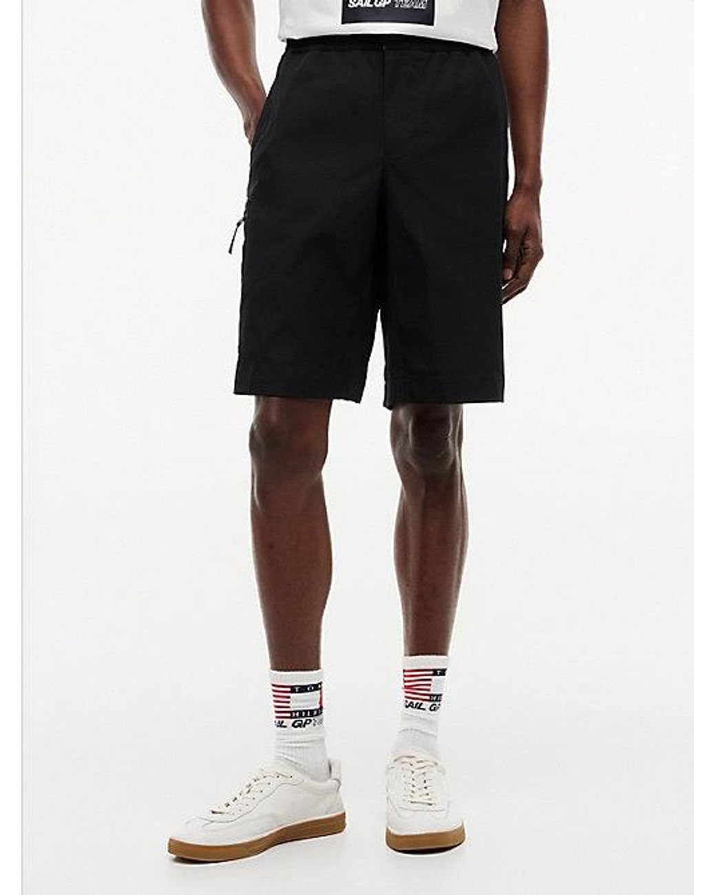 Tommy Hilfiger Black Tommy X U.s. Sail Gp Team Cargo Shorts