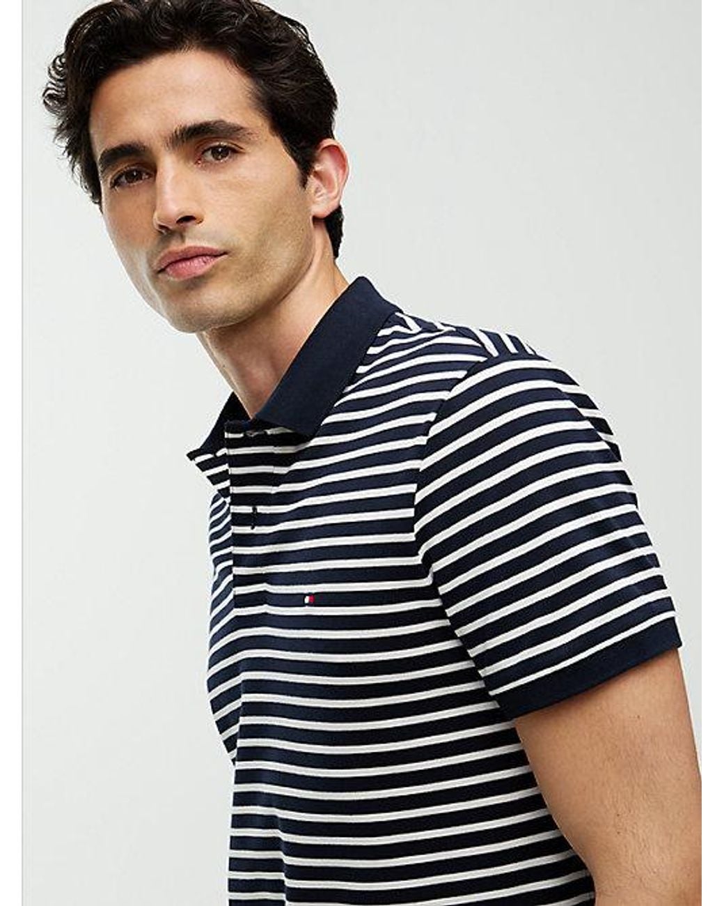 Tommy Hilfiger Blue Fluid Cotton Interlock Knit Polo Shirt for men