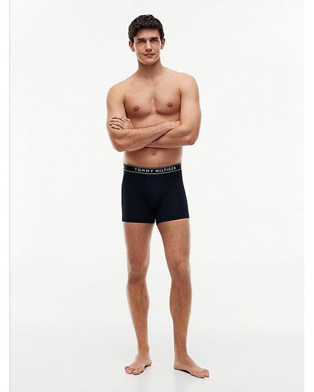Tommy Hilfiger Blue 3 Pack Essential Logo Waistband Boxer Briefs for men