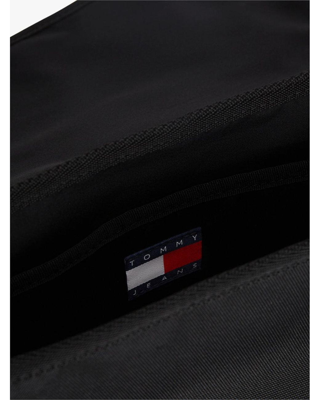 Tommy Hilfiger Black Essential Logo Crossbody Messenger Bag for men