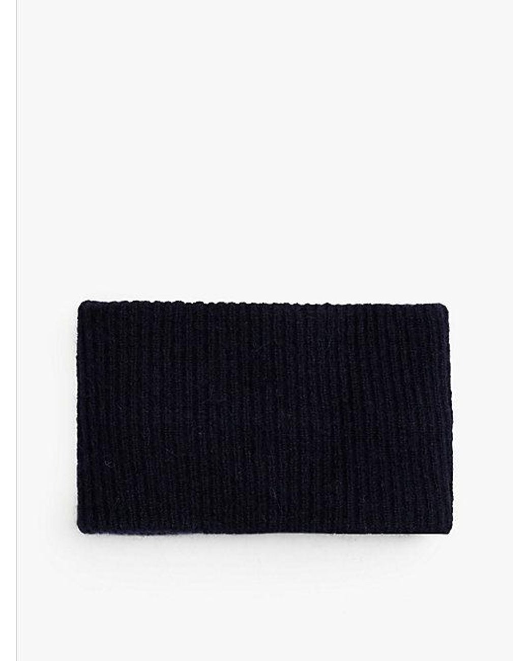 Tommy Hilfiger Black Hilfiger Flag Fuffy Twist Headband With Wool
