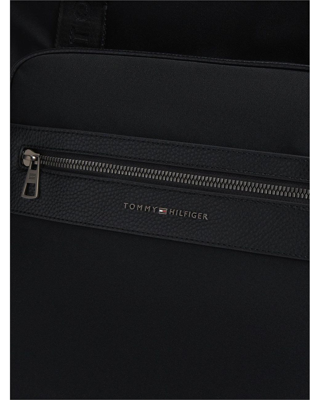 Tommy Hilfiger Black Textile Crossbody Tote Bag for men