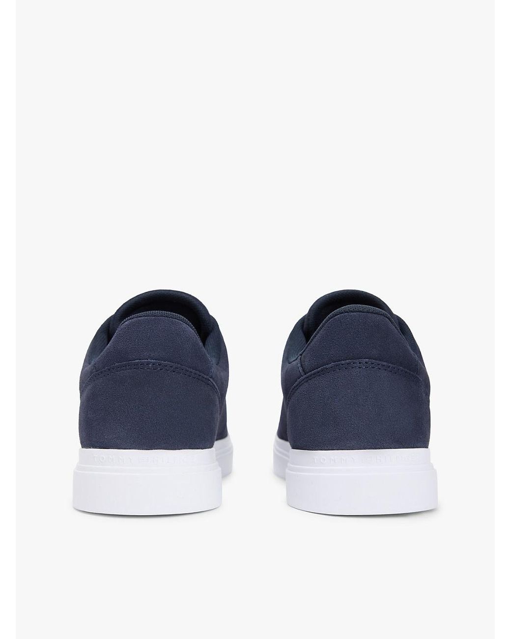 Tommy Hilfiger Blue Suede Metallic Logo Cupsole Trainers