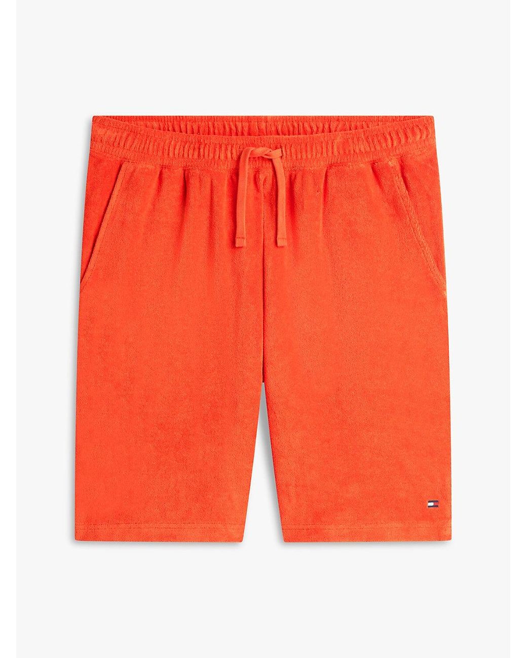 Tommy Hilfiger Red Flag Embroidery Towelling Sweat Shorts for men