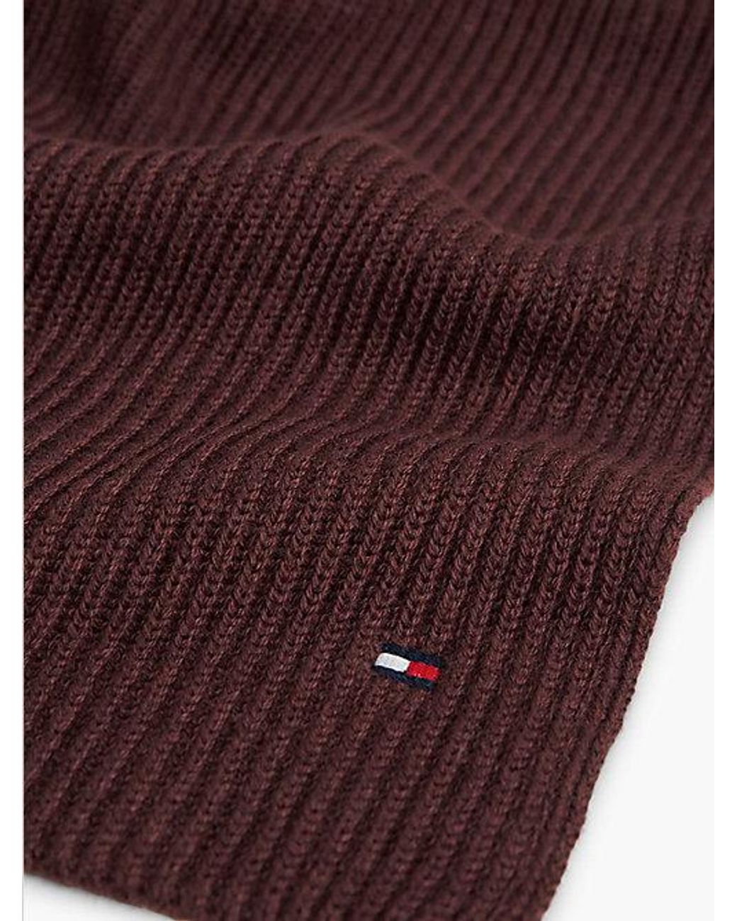 Tommy Hilfiger Purple Hilfiger Flag Scarf With Cashmere for men