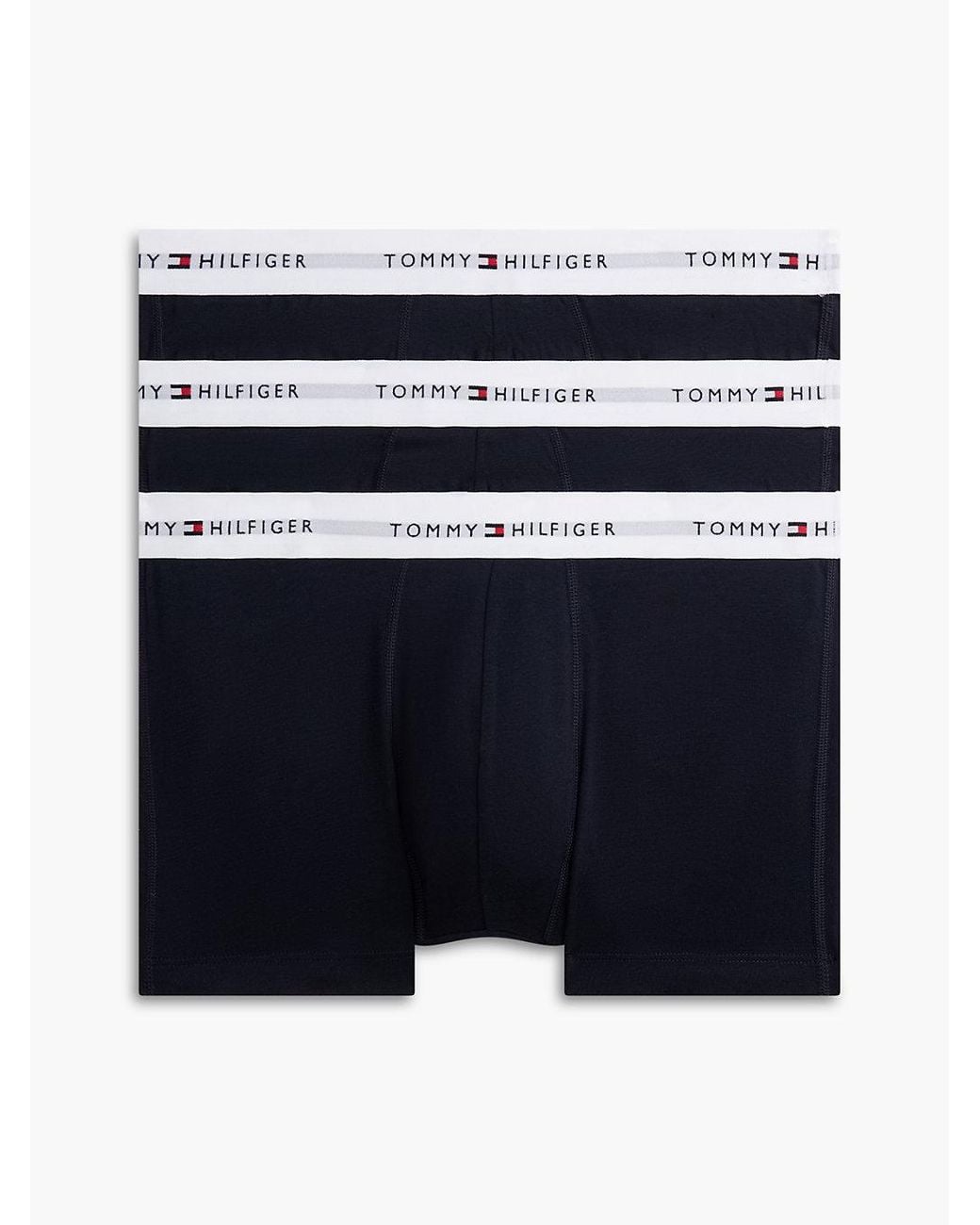 Tommy Hilfiger Red 3-Pack Signature Logo Waistband Trunks for men
