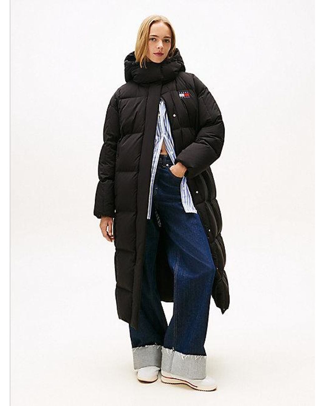 Tommy Hilfiger Blue Water Repellent Longline Alaska Puffer Coat