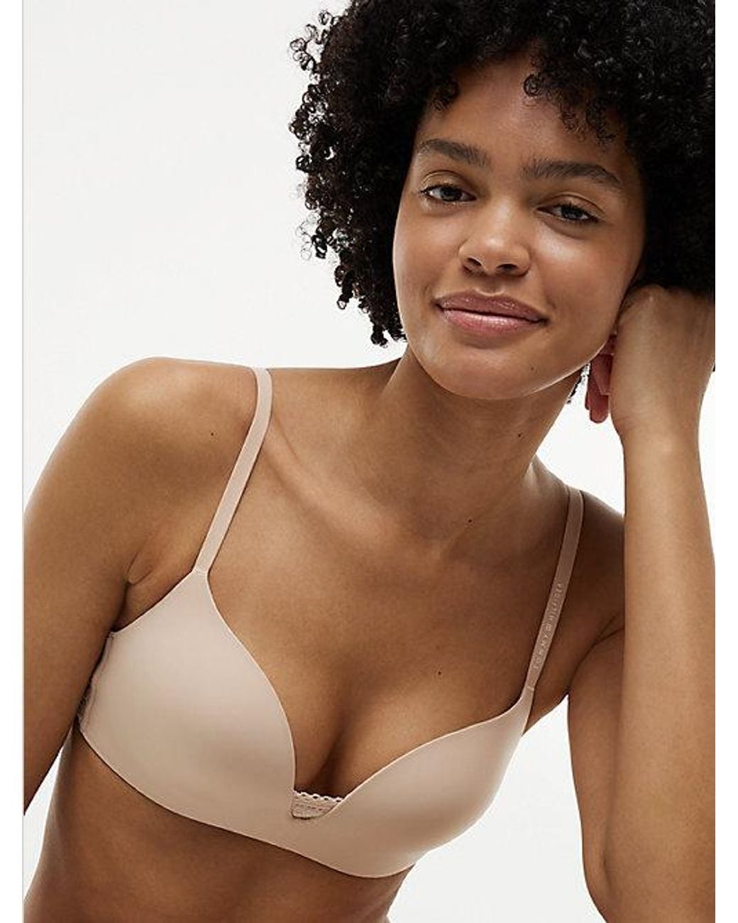 Tommy Hilfiger Pink Wireless Padded Push Up Triangle Bra
