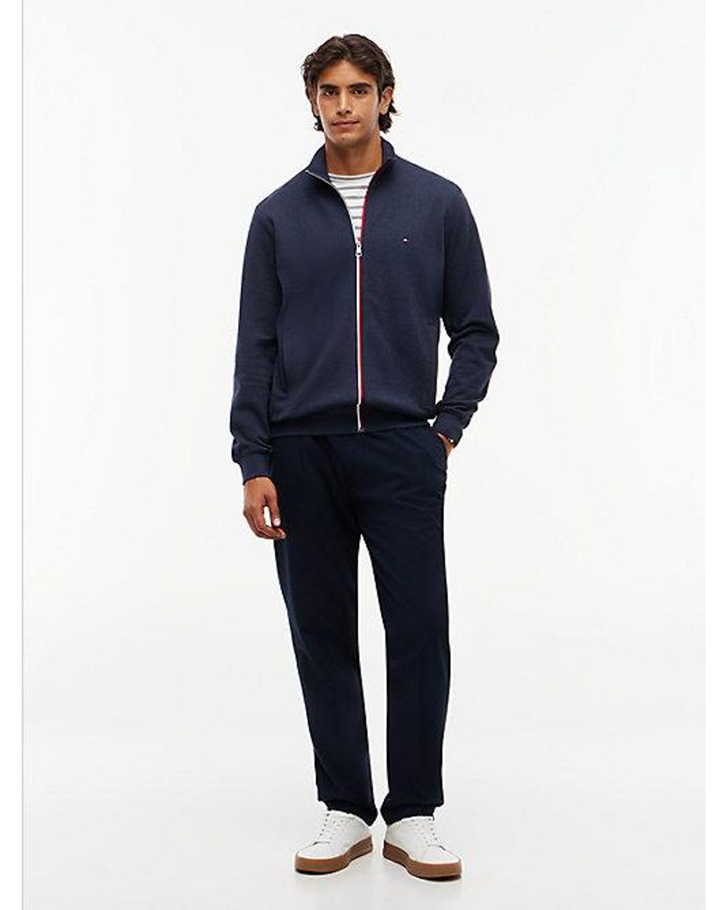 Tommy Hilfiger Blue Global Stripe Terry Track Jacket for men