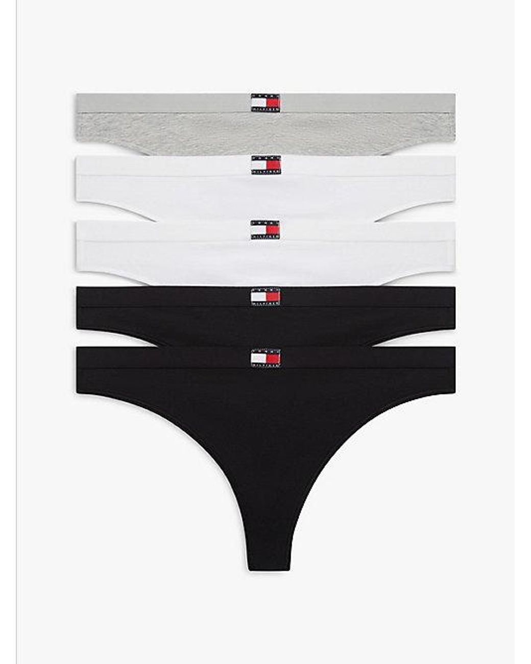 Pack De 5 Tangas Heritage Con Logo Tommy Hilfiger de color White