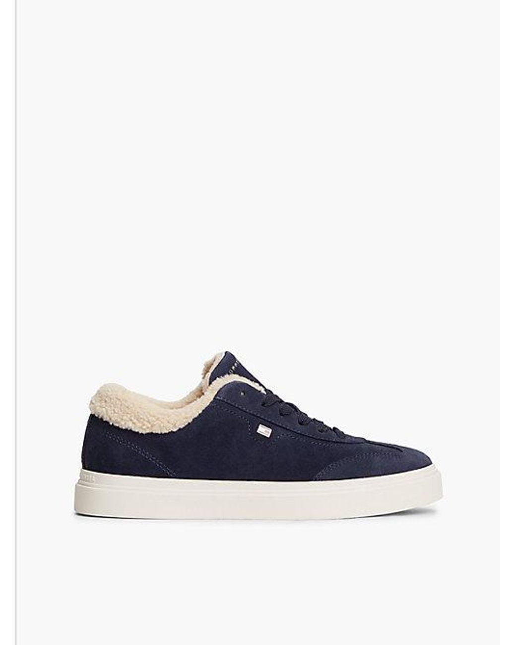 Tommy Hilfiger Blue Leather Warm Lined Cupsole Trainers