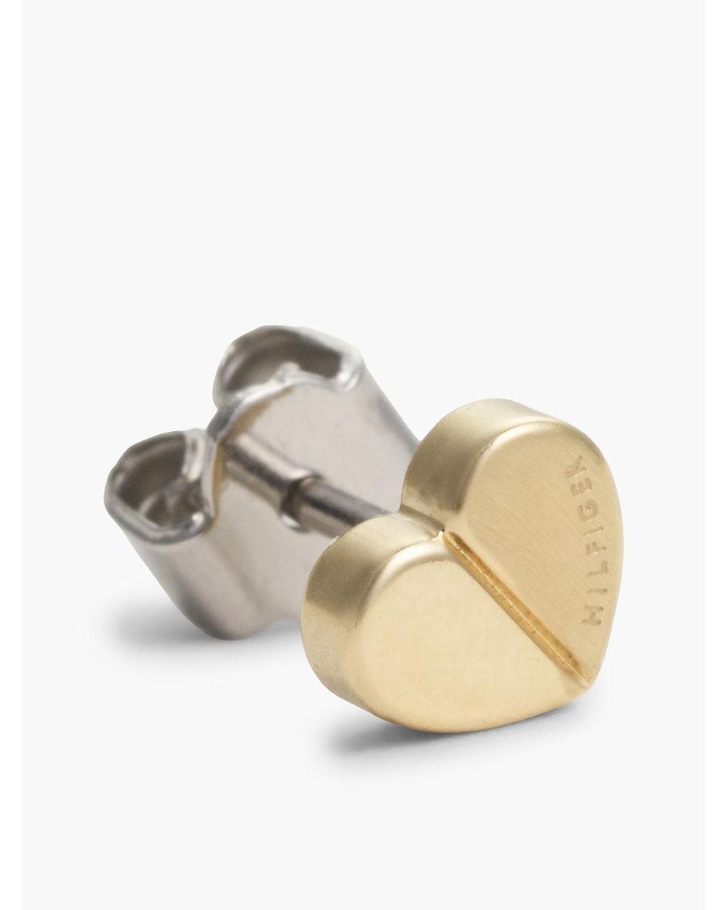 Tommy Hilfiger Natural Plated Heart Stud Earrings