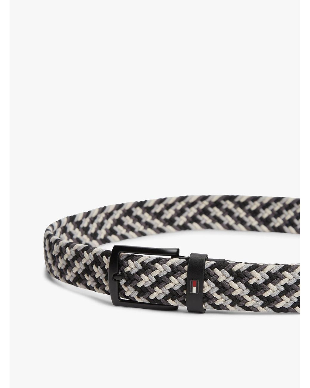 Cintura Denton Elastica Intrecciata di Tommy Hilfiger in Black da Uomo