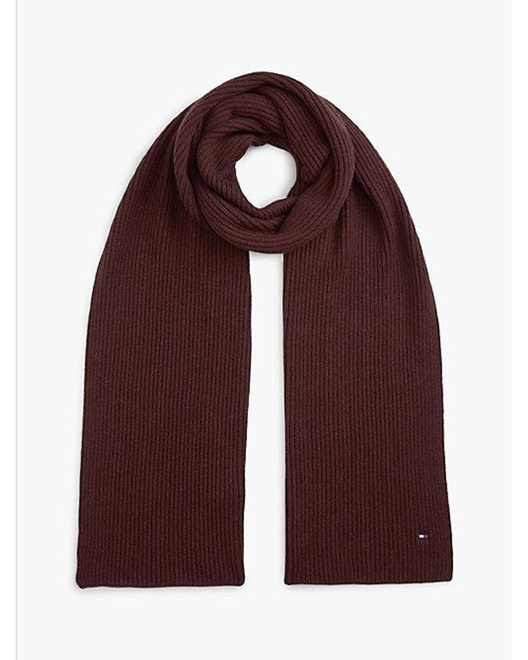 Tommy Hilfiger Purple Hilfiger Flag Scarf With Cashmere for men