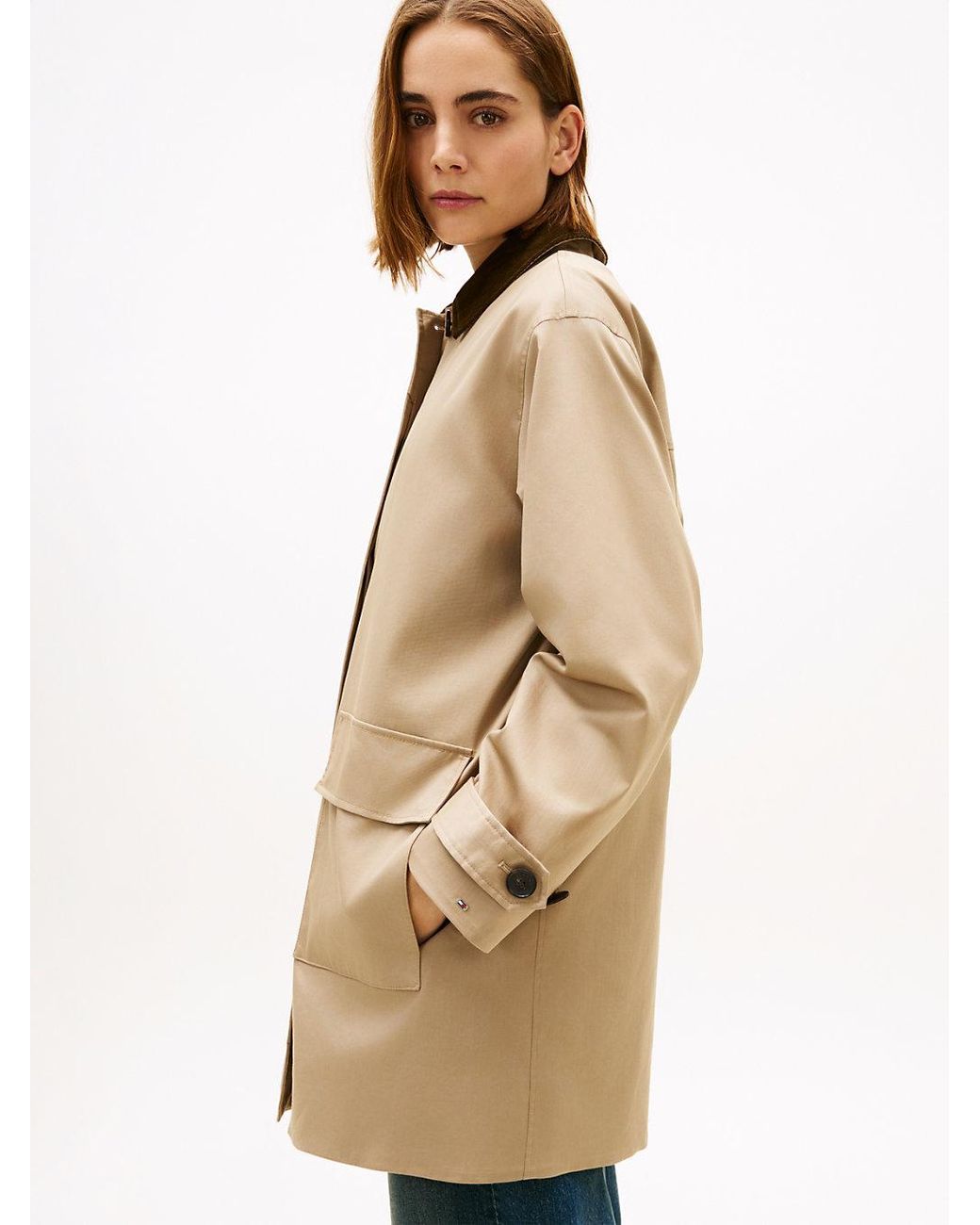Tommy Hilfiger Natural Water Repellent Twill 2-In-1 Coat