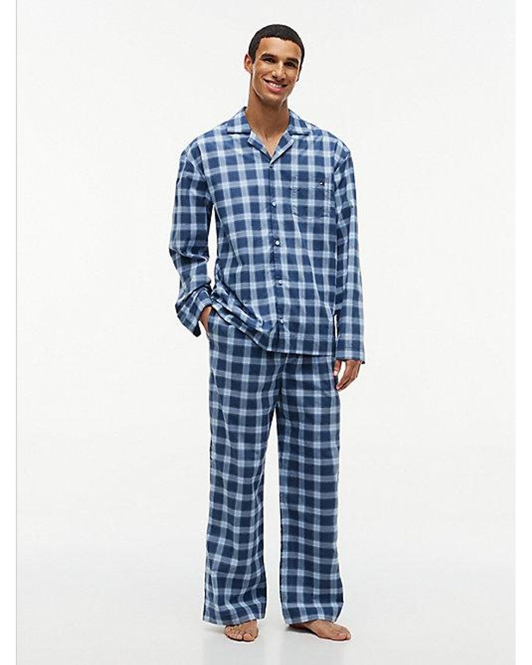 Tommy Hilfiger Blue Th Original Print Woven Pyjama Set for men